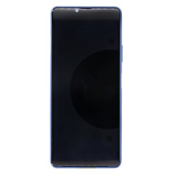 Ansamblu Display LCD Sony Xperia 10 III, Touchscreen și Ramă Albastră, Service Pack Original
