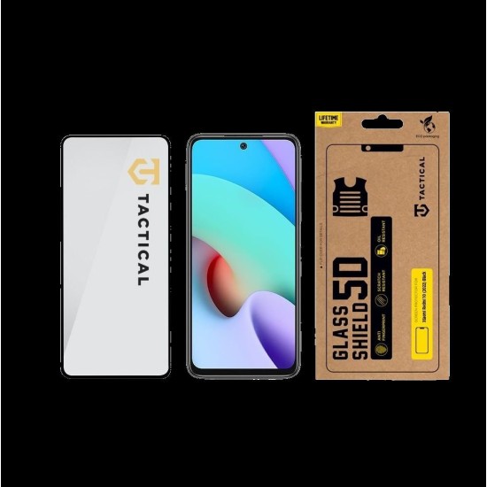Folie de Sticlă 5D Tactical Glass Shield pentru Xiaomi Redmi 10 (2022), Neagră (Bakr, 57983106298) by www.silkase.ro
