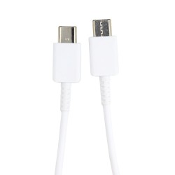 Cablu de Date Original Samsung (EP-DN980BWE) USB-C la USB-C, 1m, Alb (Bulk)