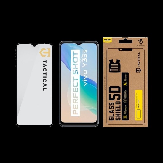 Folie de Sticlă 5D Tactical Glass Shield pentru Vivo Y33s / Y21 / Y21s, Neagră (Bakr, 57983106782) by www.silkase.ro