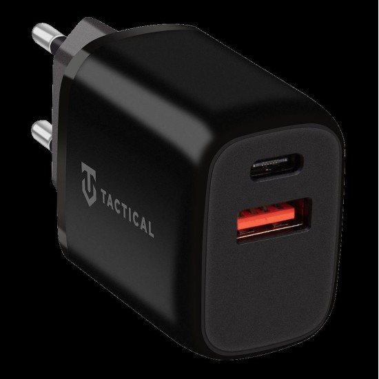 Încărcător Rețea Tactical Base Plug Dual 20W (USB-A + USB-C), Negru (Bakr, 57983107234) by www.silkase.ro