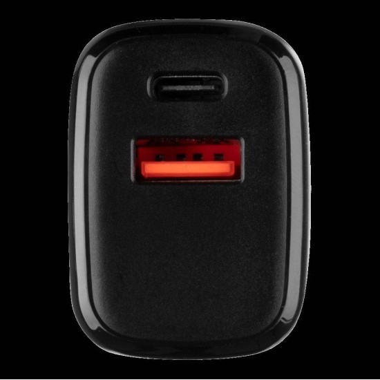 Încărcător Rețea Tactical Base Plug Dual 20W (USB-A + USB-C), Negru (Bakr, 57983107234) by www.silkase.ro