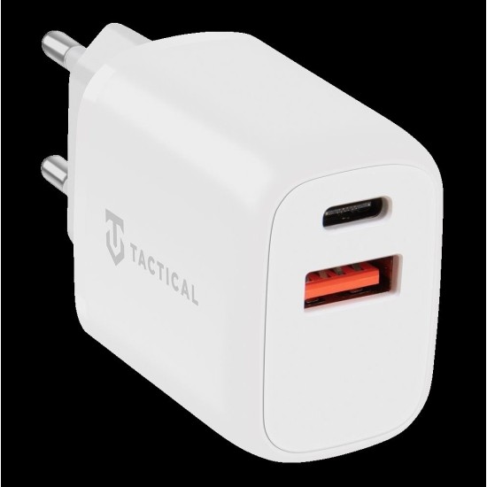Încărcător Rețea Tactical Base Plug Dual 20W (USB-A + USB-C), Alb (Bakr, 57983107235) by www.silkase.ro