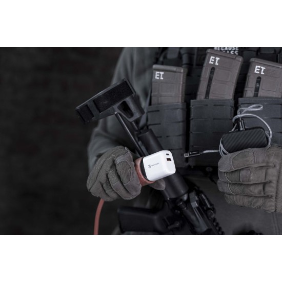 Încărcător Rețea Tactical Base Plug Dual 20W (USB-A + USB-C), Alb (Bakr, 57983107235) by www.silkase.ro