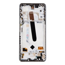 Ansamblu Ecran LCD Display cu Touchscreen și Ramă pentru Poco F3, Alb (Service Pack)