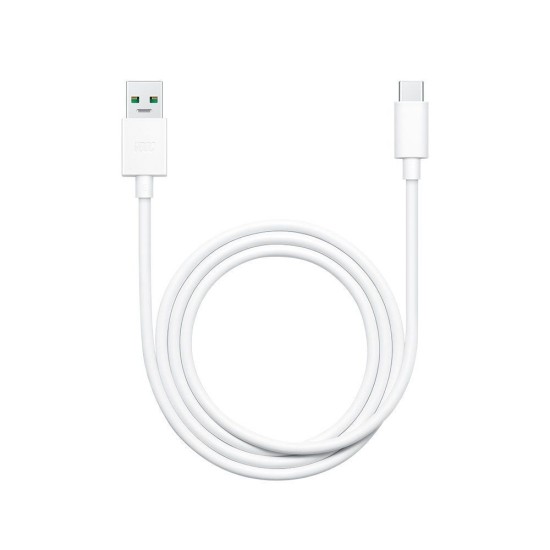 Cablu de Date și Încărcare OPPO (DL129) USB-C, 65W, 1m, Alb (Bulk) (Bakr, 57983108753) by www.silkase.ro