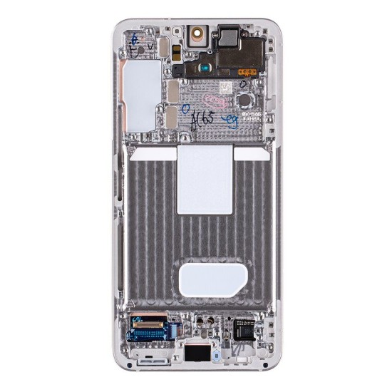 Display Samsung Galaxy S22 S901B Original Phantom White, Ansamblu LCD cu Touch și Ramă (Service Pack) (Piese Schimb, GH82-27520B) by www.silkase.ro