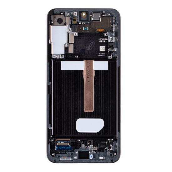 Ecran LCD cu Touch și Ramă Original Samsung Galaxy S22+ (S22 Plus) S906B, Phantom Black (Service Pack) (Piese Schimb, GH82-27500A) by www.silkase.ro