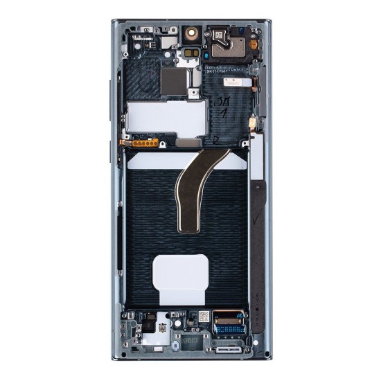 Display LCD cu Touch și Ramă Original Samsung Galaxy S22 Ultra (S908B), Service Pack, Green (Piese Schimb, GH82-27488D) by www.silkase.ro