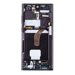 Ecran LCD cu Touch și Ramă Original Samsung Galaxy S22 Ultra S908B, Phantom Black (Service Pack)
