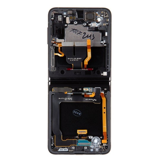 Display LCD cu Touchscreen Samsung Galaxy Z Flip 3 5G (F711B), Original Service Pack, Negru (Piese Schimb, GH82-27243A) by www.silkase.ro