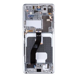 Display LCD Samsung Galaxy S21 Ultra SM-G998 cu Touch Unit și Ramă, Phantom Silver (Service Pack) Display LCD Samsung Galaxy S21 Ultra SM-G998 cu Touch Unit și Ramă, Phantom Silver (Service Pack)