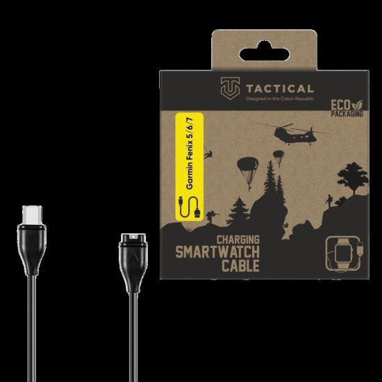 Cablu de Încărcare și Date USB-C Tactical pentru Garmin Fenix 5/6/7/8, Tactix 8 (Bakr, 57983109873) by www.silkase.ro