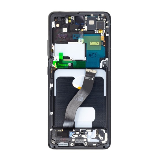 Display LCD Samsung Galaxy S21 Ultra 5G G998 Original Phantom Black Service Pack cu Ramă (Piese Schimb, GH82-26035A) by www.silkase.ro