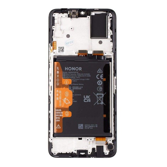 Modul Display LCD cu Touchscreen și Ramă pentru Honor X7, Negru (Service Pack) (Bakr, H0235ACBE) by www.silkase.ro