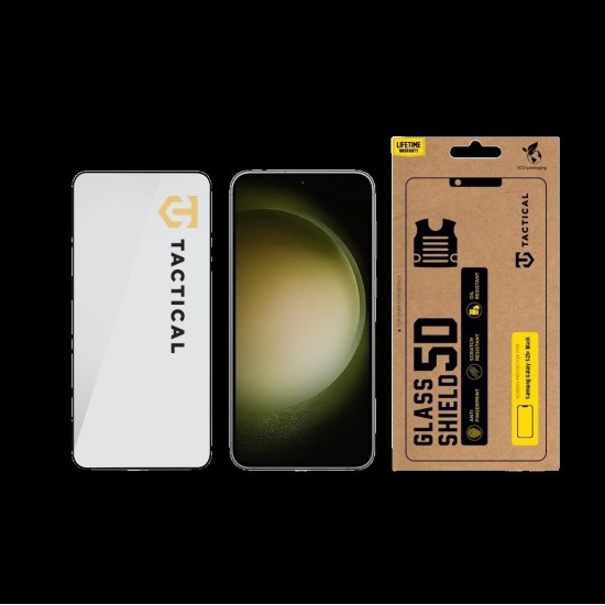 Folie de Sticlă 5D Tactical Glass Shield pentru Samsung Galaxy S23+, Neagră (Bakr, 57983112796) by www.silkase.ro