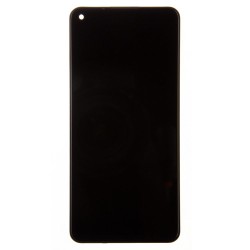 Modul Display LCD cu Touchscreen și Ramă pentru Xiaomi Redmi Note 9, Gri (Midnight Grey) (Service Pack)