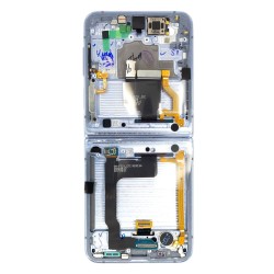 Display LCD Samsung Galaxy Z Flip 4 5G Blue cu Touch Unit și Ramă Frontală - Service Pack Original Display LCD Samsung Galaxy Z Flip 4 5G Blue cu Touch Unit și Ramă Frontală - Service Pack Original