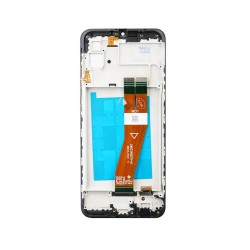 Modul Display LCD cu Touchscreen și Ramă pentru Samsung Galaxy A03 (A035G), Negru