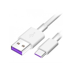 Pachet Încărcător Rapid Huawei AP71 + Cablu USB-C 5A, 1m, Alb (Bulk)