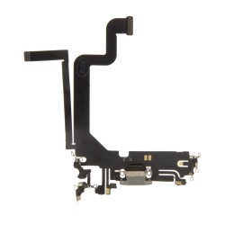 Mufă Încărcare și Cablu Flex iPhone 14 Pro Max, Silver - Piesă de Schimb Premium