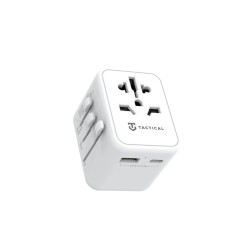 Adaptor de Călătorie Tactical PTP Travel Adapter, Alb