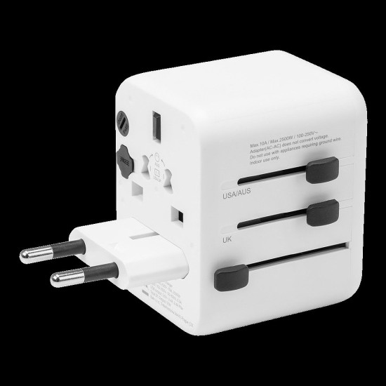 Adaptor de Călătorie Tactical PTP Travel Adapter, Alb Adaptor de Călătorie Tactical PTP Travel Adapter, Alb (Bakr, 57983114716) by www.silkase.ro