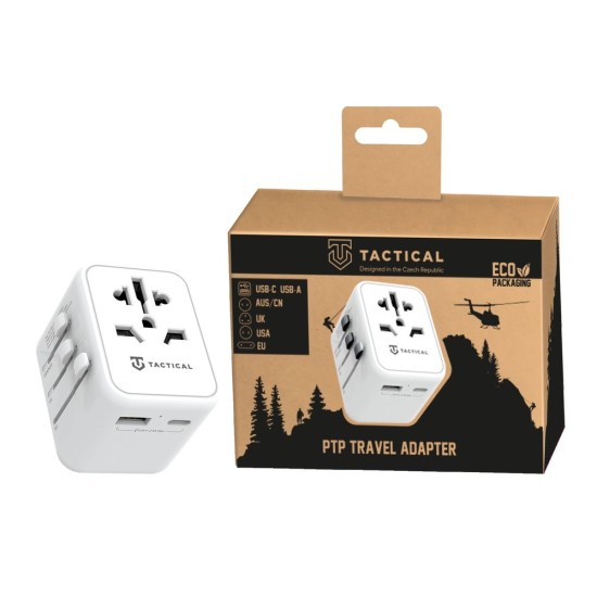 Adaptor de Călătorie Tactical PTP Travel Adapter, Alb Adaptor de Călătorie Tactical PTP Travel Adapter, Alb (Bakr, 57983114716) by www.silkase.ro