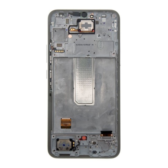 Modul Display LCD cu Touchscreen și Ramă pentru Samsung Galaxy A34 5G, Argintiu (Awesome Silver) (Service Pack) (Bakr, GH82-31201B) by www.silkase.ro