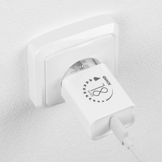 Încărcător de Rețea OBAL:ME Wall Charger USB-A 18W White (Bakr, 18W1UWH) by www.silkase.ro