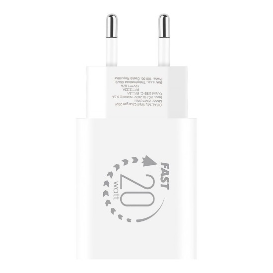 Încărcător de rețea OBAL:ME USB-C 20W White Încărcător de rețea OBAL:ME USB-C 20W White (Încărcătoare Rețea, 20W1CWH) by www.silkase.ro