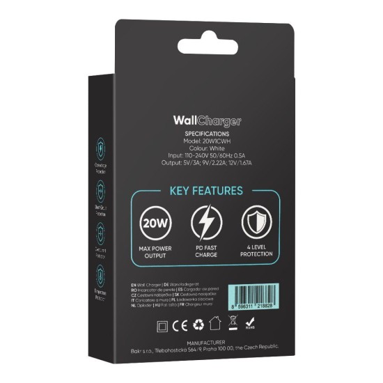 Încărcător de rețea OBAL:ME USB-C 20W White Încărcător de rețea OBAL:ME USB-C 20W White (Încărcătoare Rețea, 20W1CWH) by www.silkase.ro