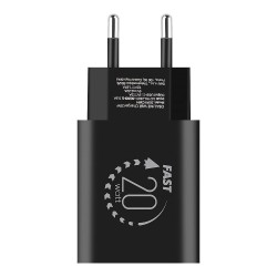 Încărcător de Retea OBAL:ME USB-C 20W, Negru
