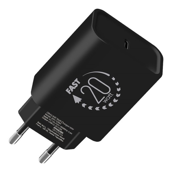 Încărcător de Retea OBAL:ME USB-C 20W, Negru Încărcător de Retea OBAL:ME USB-C 20W, Negru (Încărcătoare Rețea, 20W1CBL) by www.silkase.ro