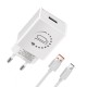 Pachet Încărcător Rețea OBAL:ME 10W USB-A + Cablu USB-A la USB-C 1m, Alb (Bakr, 10W1UWH-C) by www.silkase.ro