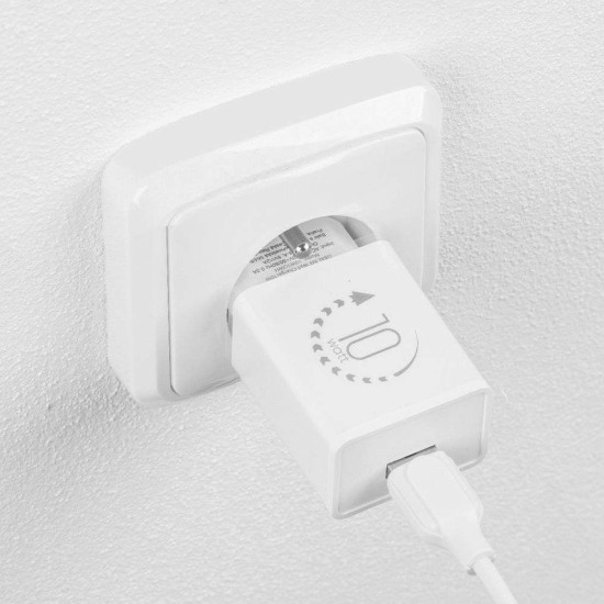 Pachet Încărcător Rețea OBAL:ME 10W USB-A + Cablu USB-A la USB-C 1m, Alb (Bakr, 10W1UWH-C) by www.silkase.ro