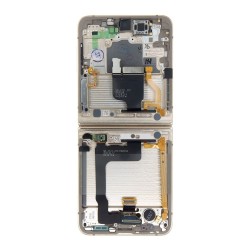Display LCD + Touch + Ramă Samsung Galaxy Z Flip 4 5G Gold (Service Pack)
