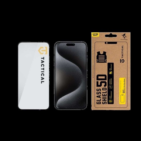 Folie de Sticlă 5D Tactical Glass Shield pentru Apple iPhone 15 Pro Max, Neagră Folie de Sticlă 5D Tactical Glass Shield pentru Apple iPhone 15 Pro Max, Neagră (Bakr, 57983115946) by www.silkase.ro