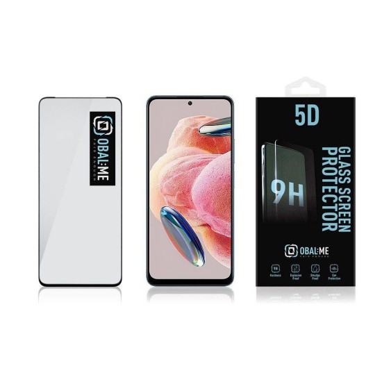 Folie de Sticlă 5D OBAL:ME pentru Xiaomi Redmi 12 4G / 5G, Neagră (Bakr, 57983116138) by www.silkase.ro