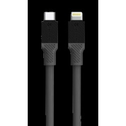 Cablu Împletit Tactical Fat Man USB-C la Lightning, 1m, Gri