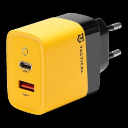 Încărcător Rețea Tactical Microgrid GaN 45W (USB-C + USB-A), Galben Încărcător Rețea Tactical Microgrid GaN 45W (USB-C + USB-A), Galben