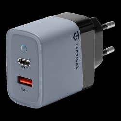 Încărcător Rețea Tactical Microgrid GaN 45W (USB-C + USB-A), Gri Încărcător Rețea Tactical Microgrid GaN 45W (USB-C + USB-A), Gri
