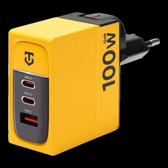 Încărcător Rețea Tactical Nett Warrior GaN 100W (2x USB-C + USB-A), Galben Încărcător Rețea Tactical Nett Warrior GaN 100W (2x USB-C + USB-A), Galben (Bakr, 57983117439) by www.silkase.ro