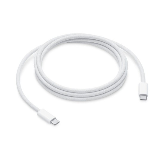 Cablu de Date Original Apple (MU2G3ZM/A) USB-C la USB-C, 240W, 2m, Alb (Bulk) (Bakr, 57983118266) by www.silkase.ro