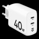 Încărcător Rețea Tactical Base Plug Dual 40W (2x USB-C), Alb (Bakr, 57983118429) by www.silkase.ro