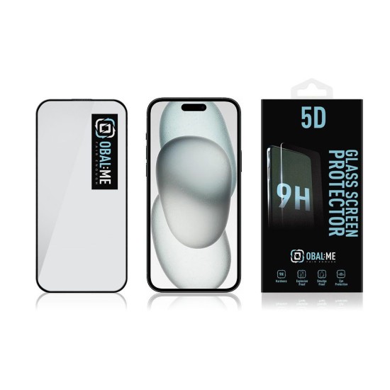 Folie de Sticlă 5D OBAL:ME pentru Apple iPhone 15 / 16, Neagră Folie de Sticlă 5D OBAL:ME pentru Apple iPhone 15 / 16, Neagră (Bakr, 57983118463) by www.silkase.ro