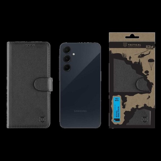 Husa Tactical Field Notes pentru Samsung Galaxy A35 5G, Neagra (Bakr, 57983118546) by www.silkase.ro