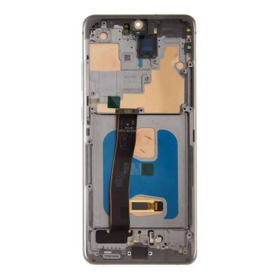 Modul Display LCD cu Touchscreen și Ramă pentru Samsung Galaxy S20 Ultra (G988), Gri (Bakr, 57983118632) by www.silkase.ro