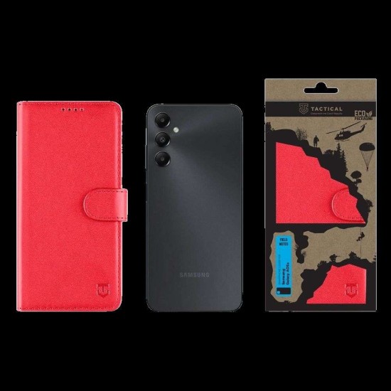 Husa Tactical Field Notes pentru Samsung Galaxy A05s, Roșie (Bakr, 57983118746) by www.silkase.ro