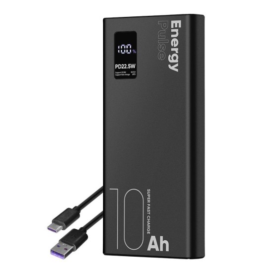 Baterie Externă OBAL:ME EnergyPulse 10000mAh, 22.5W, Neagră (Bakr, OMPWB10K) by www.silkase.ro
